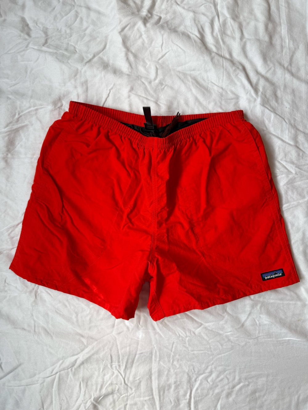 Patagonia Man’s Baggies in Orange Peel
